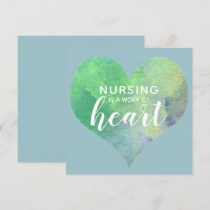 Green Nursing Is A Work Of Heart Valentine's Holiday Card