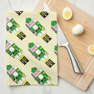 Green Nutcrackers Christmas Kitchen Towel
