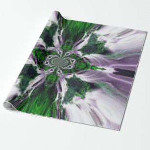 Green Ocean Cascade Wrapping Paper