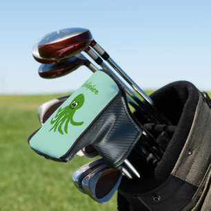 Green Octopus Design Golf Head Cover