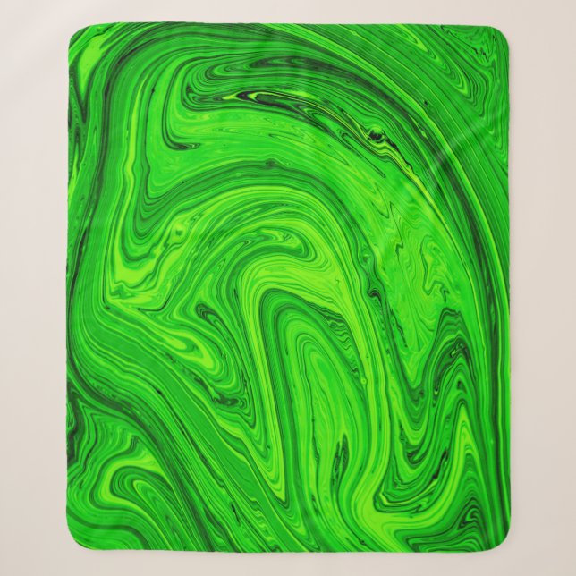 Green oil paint abstract background. Oil paint gre Sherpa Blanket (Front)