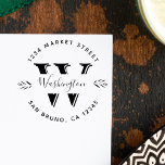 Green Olive Branch Family Name Return Address Self-inking Stamp<br><div class="desc">Green Olive Branch Family Name Return Address Rubber Stamps by invintage.</div>