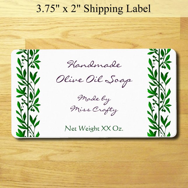 Green Olive Leaves Custom Soap Labels (Creator Uploaded)