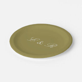 Green Olive Solid Colour Trend Paper Plate