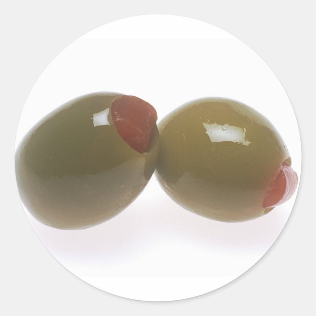 Green Olives Classic Round Sticker (Front)