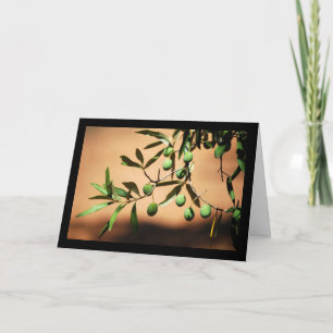 Green Olives on Branch Card