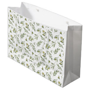 Green Olives Watercolor Large Gift Bag