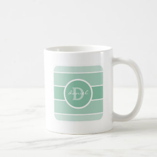 Green Ombre Monogram Coffee Mug