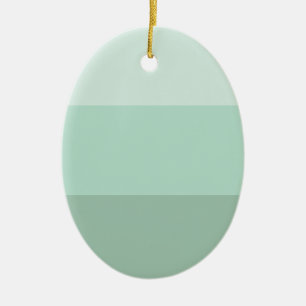 Green Ombre Striped Ceramic Ornament