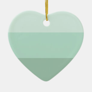 Green Ombre Striped Ceramic Ornament