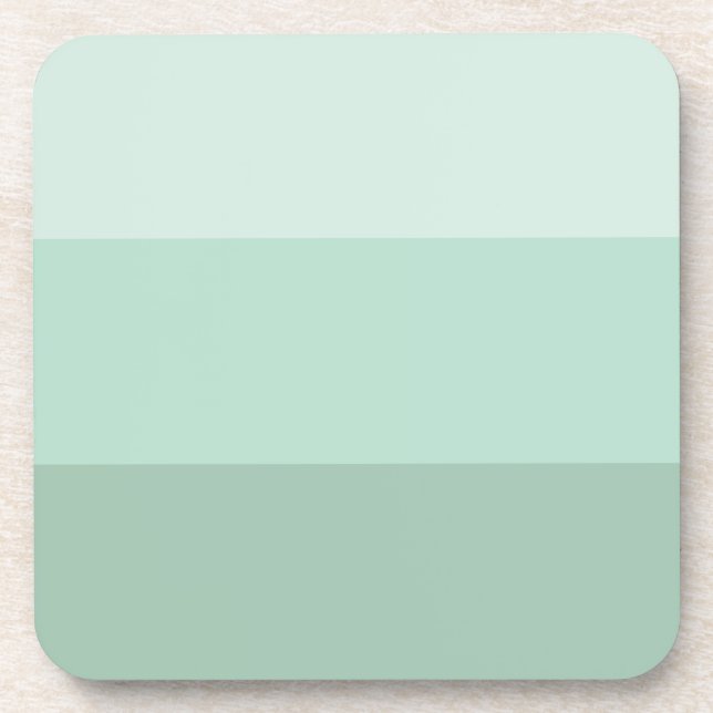 Green Ombre Striped Coaster (Front)