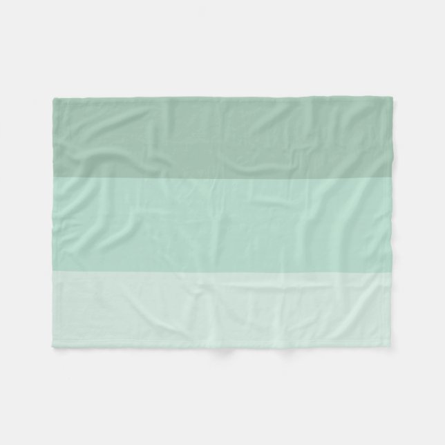 Green Ombre Striped Fleece Blanket (Front (Horizontal))