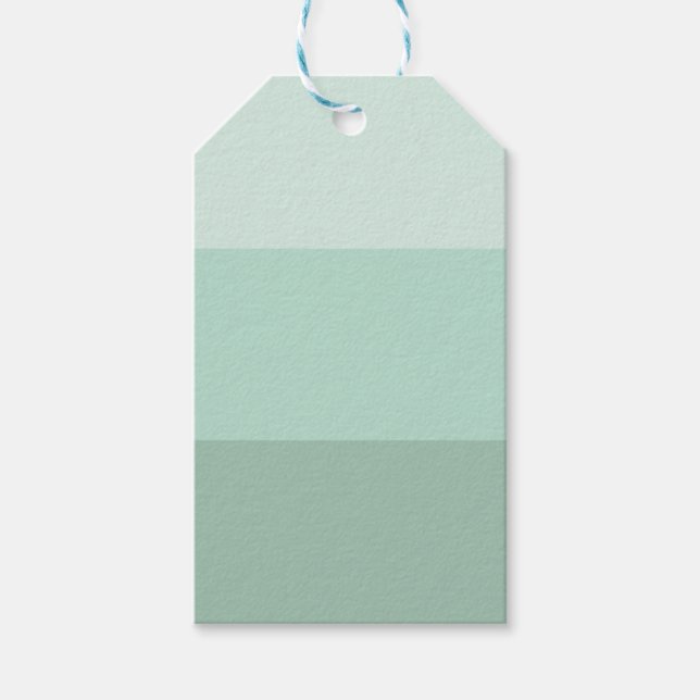 Green Ombre Striped Gift Tags (Front)