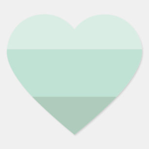 Green Ombre Striped Heart Sticker