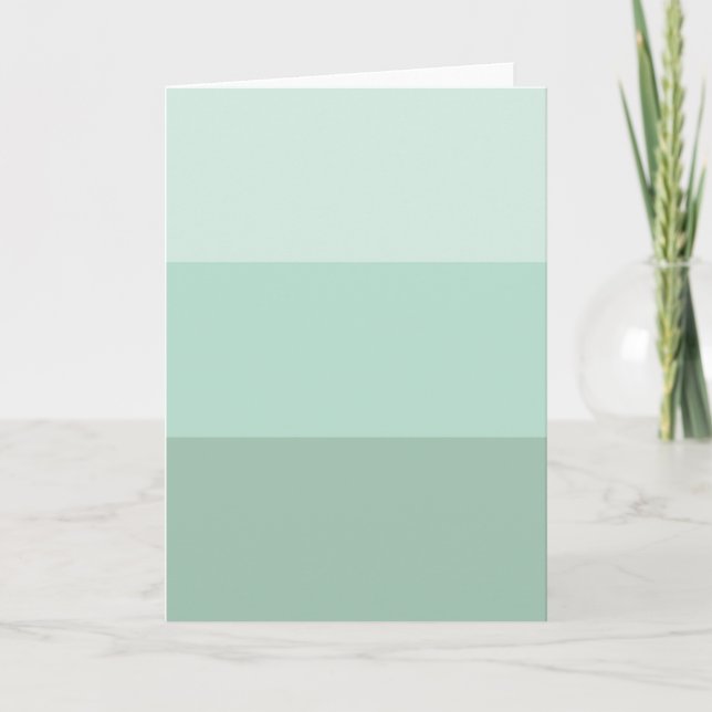 Green Ombre Striped Note Card (Front)
