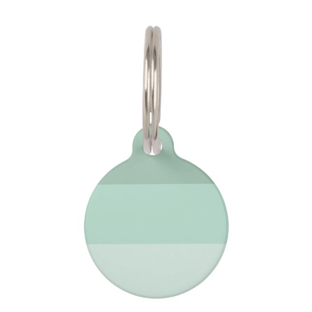 Green Ombre Striped Pet Tag (Front)