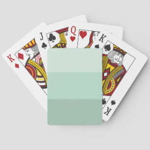 Green Ombre Striped Playing Cards