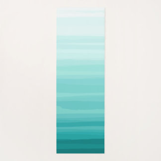 green ombre stripes Yoga Mat