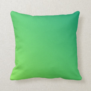 Green Ombre Throw Pillow