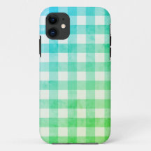 Green Ombré & White Plaid Gingham Pretty