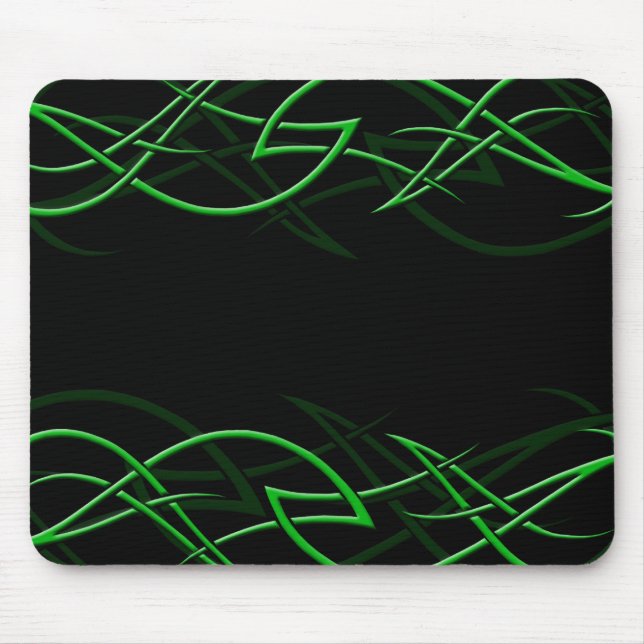 Green on Black "Elegance" Mousepad (Front)