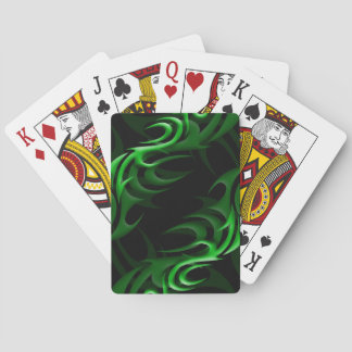Green on Black "Smoke" Playing Cards