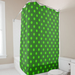 Green On Dark Green Polka Dots Pattern Design