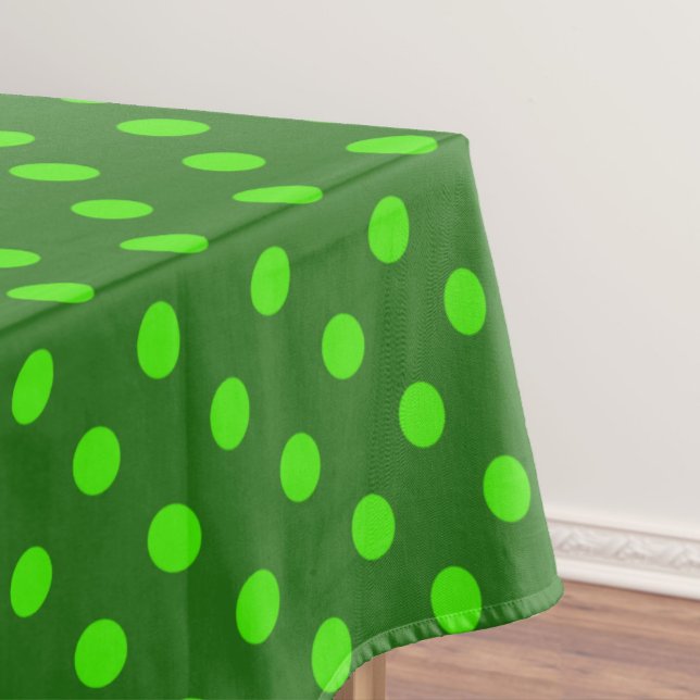 Green On Dark Green Polka Dots Pattern Design  Tablecloth (Creator Uploaded)