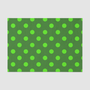 Green On Dark Green Polka Dots Pattern Design Tissue Paper