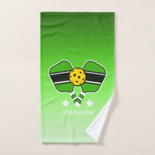 Green on green faded back Customizable name Hand Towel