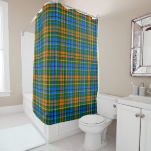 Green Orange Blue Plaid Tartan Design