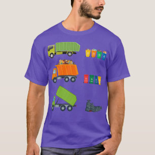 Green Orange Garbage Trucks Waste separation T-Shirt