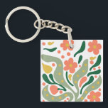 Green & Orange Modern Abstract Floral Keychain<br><div class="desc">Green & Orange Modern Abstract Floral is a stylish and eye-catching design featuring fresh green tones combined with vibrant orange floral elements. The modern abstract style creates a unique artistic look that feels both elegant and contemporary. Perfect for adding a touch of creativity and nature-inspired beauty to everyday products, home...</div>
