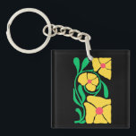 Green & Orange Modern Abstract Floral Keychain<br><div class="desc">Green & Orange Modern Abstract Floral is a stylish and eye-catching design featuring fresh green tones combined with vibrant orange floral elements. The modern abstract style creates a unique artistic look that feels both elegant and contemporary. Perfect for adding a touch of creativity and nature-inspired beauty to everyday products, home...</div>