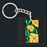 Green & Orange Modern Abstract Floral Keychain<br><div class="desc">Green & Orange Modern Abstract Floral is a stylish and eye-catching design featuring fresh green tones combined with vibrant orange floral elements. The modern abstract style creates a unique artistic look that feels both elegant and contemporary. Perfect for adding a touch of creativity and nature-inspired beauty to everyday products, home...</div>