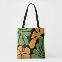 Green & Orange Modern Abstract Floral