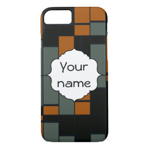 Green orange rectangles Case-Mate iPhone case