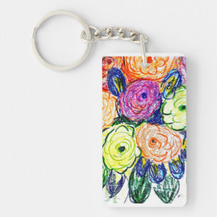 Green Orange Rosaa Keychain