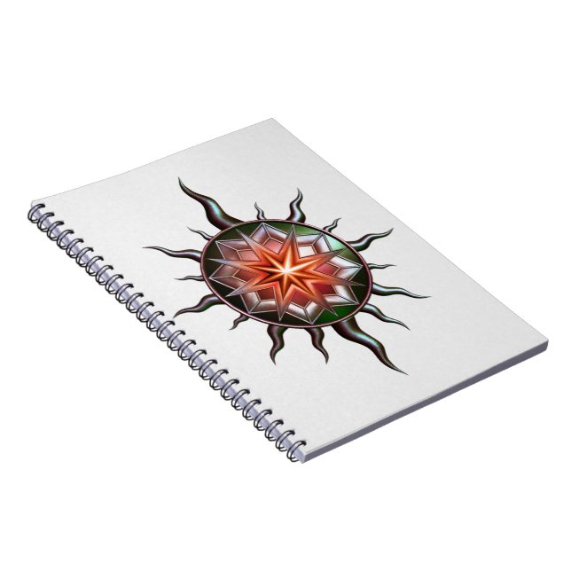 Green & Orange Star Notebook (Right Side)