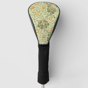 Green Orange William Morris Pattern   Golf Head Cover