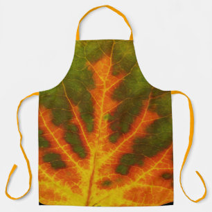 Green Orange & Yellow Aspen Leaf #1 Apron
