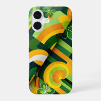 GREEN ORANGE YELLOW IRISH ABSTRACT PATTERNS