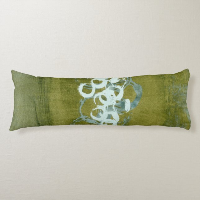 Green Orbs I Body Pillow (Front)