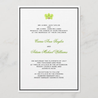 Green Orchid Invitation