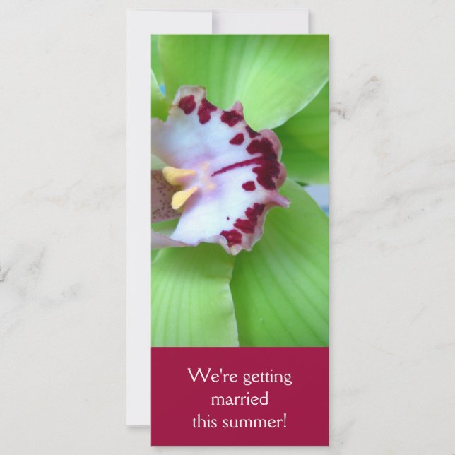 Green Orchids invitations (Front)