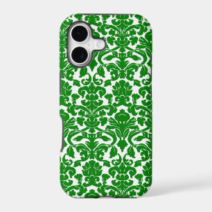 Green Ornate Floral Damask Pattern