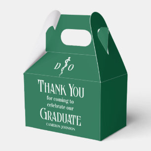 Green Osteopathic Medical School Graduate Party Favor Box