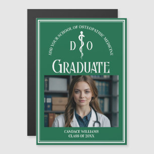 Green Osteopathic Medical School Graduation Magnet