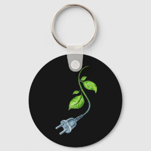 Green Outfit - Environmental Protection - Eco Rose Keychain