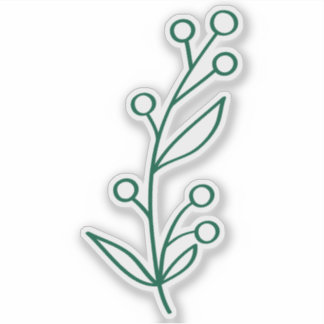 Green Outline Berry Custom Cut 